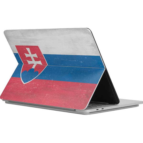 Slovakia Flag Distressed Surface Laptop Studio Skin